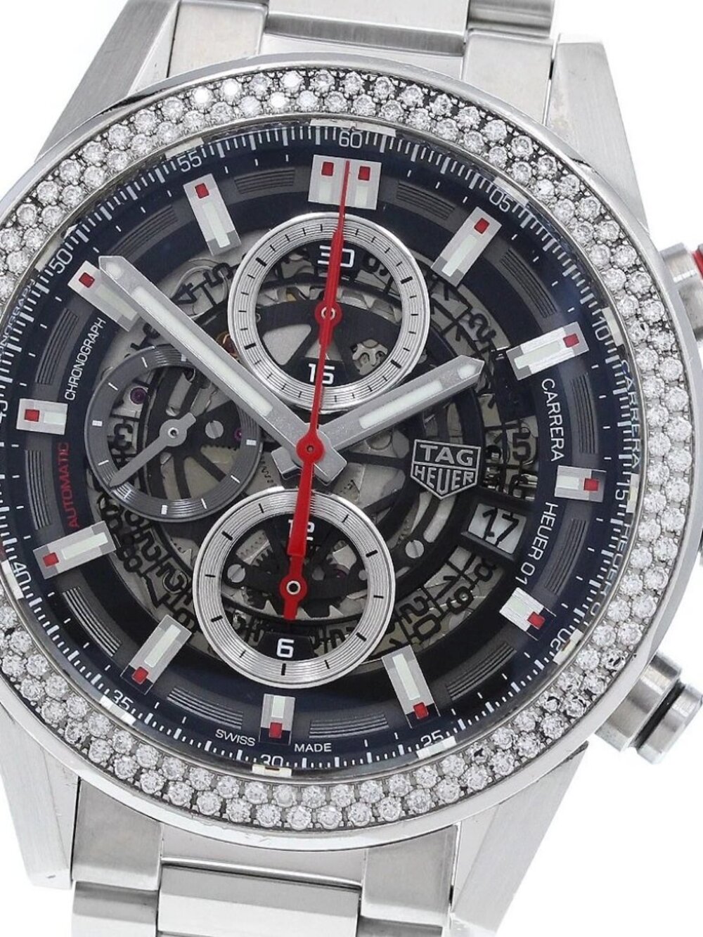TAG HEUER Carrera CAR201P.BA0766 HEUER01 Diamond Bezel Automatic Men's